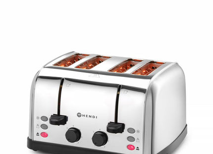 Brødrister 4 skiver, HENDI, 240V/1500W, 295x335x(H)180mm
