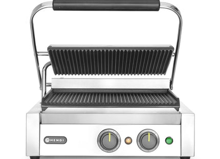 Kontaktgrill Panini, HENDI, sølv, 220-240V/2200W, 430x375x(H)216mm