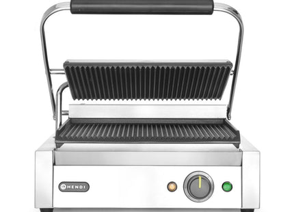 Kontaktgrill Panini, HENDI, sølv, 220-240V/2200W, 430x375x(H)216mm