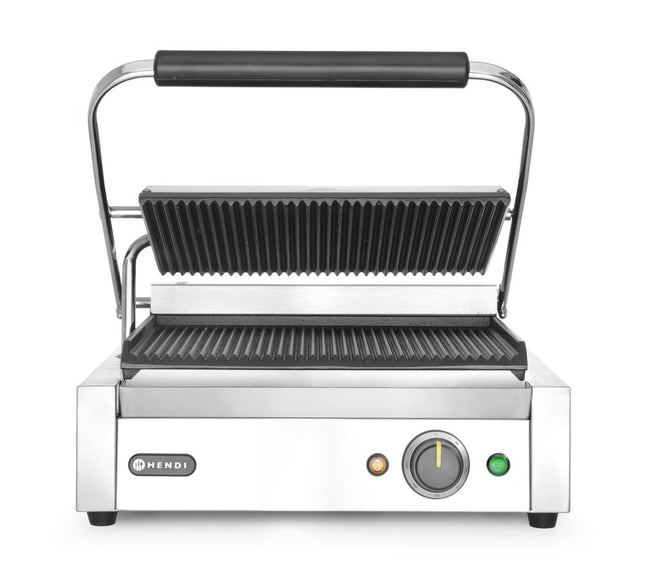 Kontaktgrill Panini, HENDI, sølv, 220-240V/2200W, 430x375x(H)216mm