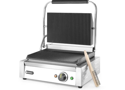 Kontaktgrill Panini, HENDI, sølv, 220-240V/2200W, 430x375x(H)216mm