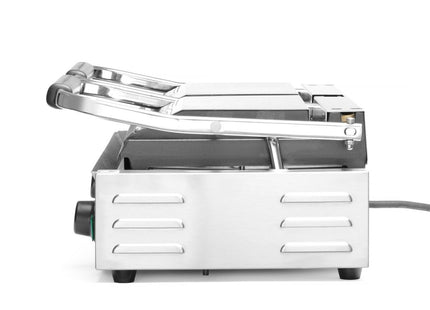 Kontaktgrill, dobbelt grill, HENDI, rillet top og bund, 230V/3600W, 570x375x(H)216mm
