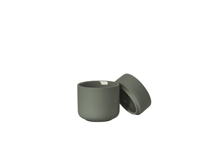 Krukke med låg Ume Olive green