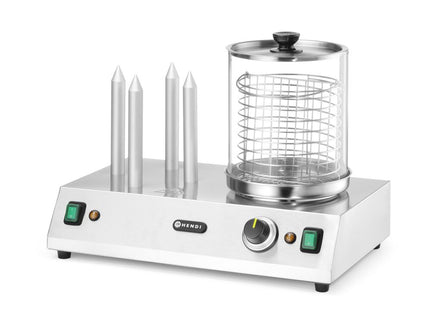 Pølse- og hotdogbrødsvarmer, HENDI, 230V/550W, 500x310x(H)395mm