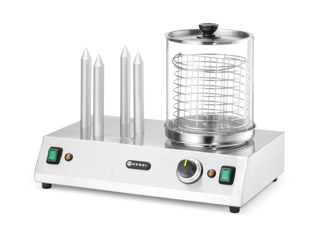 Pølse- og hotdogbrødsvarmer, HENDI, 230V/550W, 500x310x(H)395mm