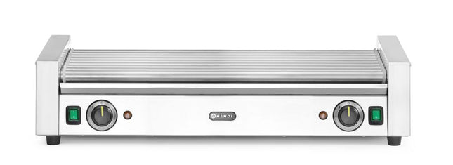 Pølserullegrill XL - 2 zoner, HENDI, 14 ruller, sølv, 230V/2000W, 732x590x(H)168mm, rektangulær