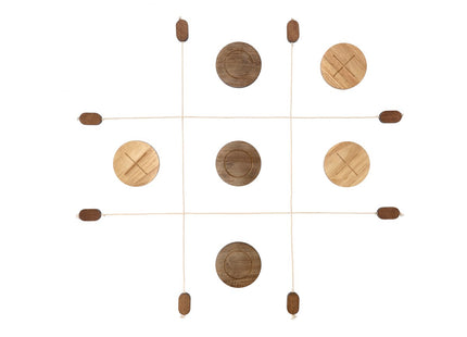 Kryds og bolle 90 x 90 cm Grå/Brun Gummitræ - 4 stk