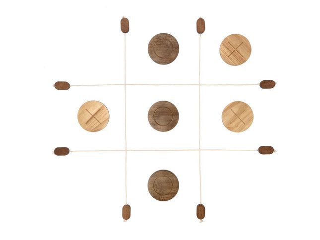 Kryds og bolle 90 x 90 cm Grå/Brun Gummitræ - 4 stk