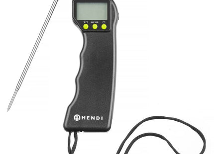 Digitalt termometer med foldbar sonde, HENDI, sort, 160x55x(H)20mm