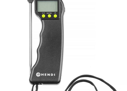 Digitalt termometer med foldbar sonde, HENDI, sort, 160x55x(H)20mm
