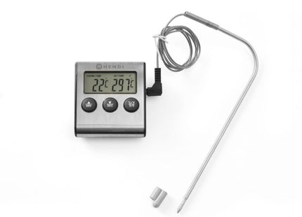 Stegetermometer med timer, HENDI, 65x70x(H)17mm