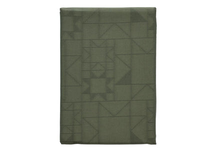 Juledug 140x270 Star Damask Forest green - 2 stk