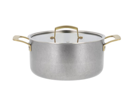 Gryde med låg Durance 5 liter 24 cm Rustfrit stål - 4 stk