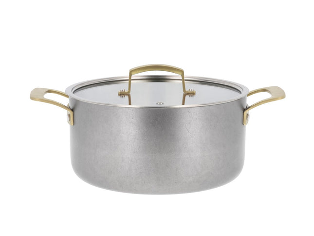 Gryde med låg Durance 5 liter 24 cm Rustfrit stål - 4 stk