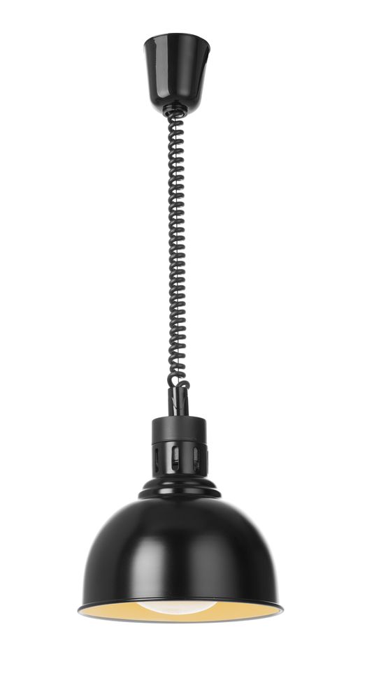 Hæve-/sænkevarmelampe, kuppelformet, HENDI, sort, 230V/250W, ⌀250x(H)207mm