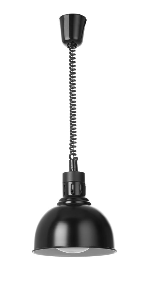 Hæve-/sænkevarmelampe, kuppelformet, HENDI, sort, 230V/250W, ⌀250x(H)207mm