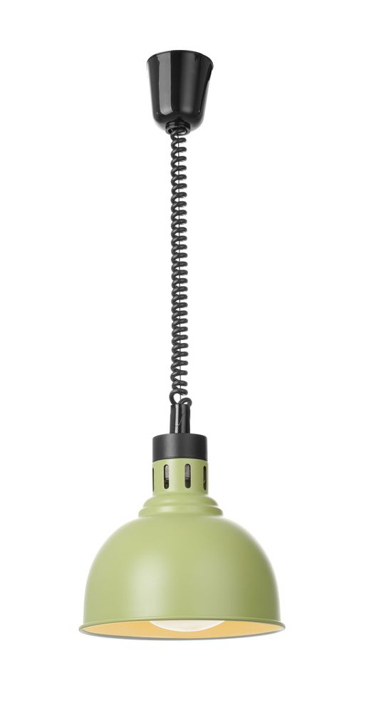 Hæve-/sænkevarmelampe, kuppelformet, HENDI, grøn, 230V/250W, ⌀250x(H)207mm