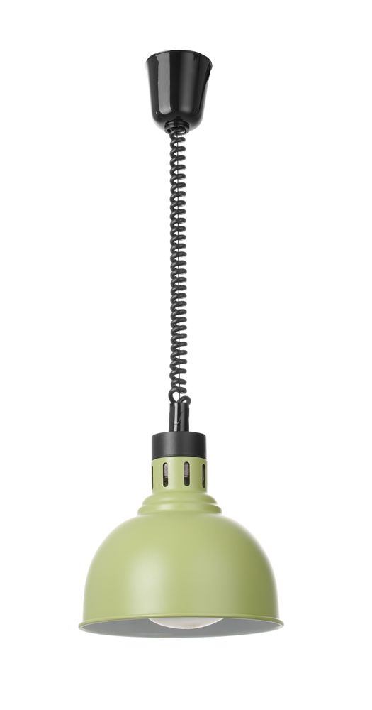 Hæve-/sænkevarmelampe, kuppelformet, HENDI, grøn, 230V/250W, ⌀250x(H)207mm