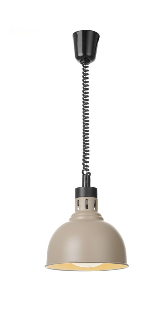 Hæve-/sænkevarmelampe, kuppelformet, HENDI, beige, 230V/250W, ⌀250x(H)207mm
