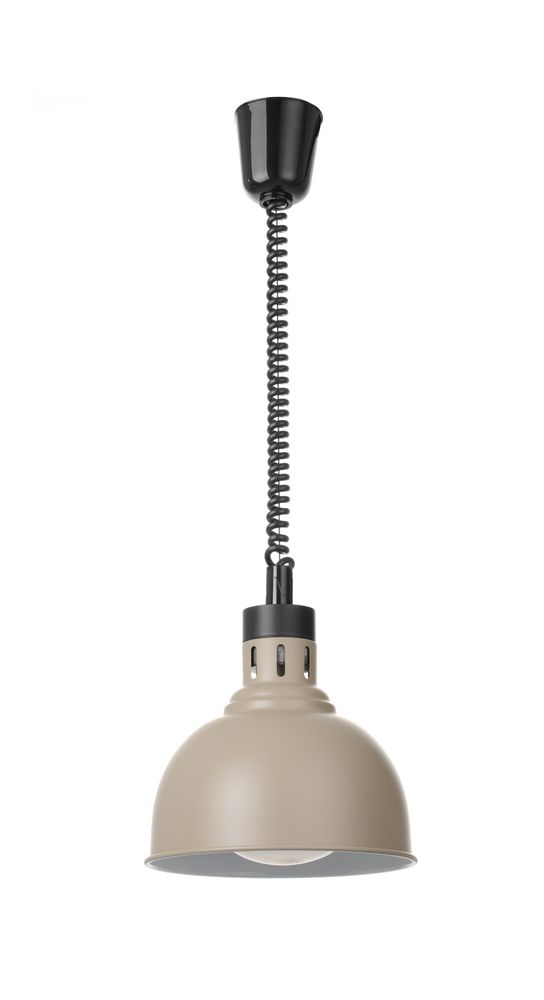 Hæve-/sænkevarmelampe, kuppelformet, HENDI, beige, 230V/250W, ⌀250x(H)207mm
