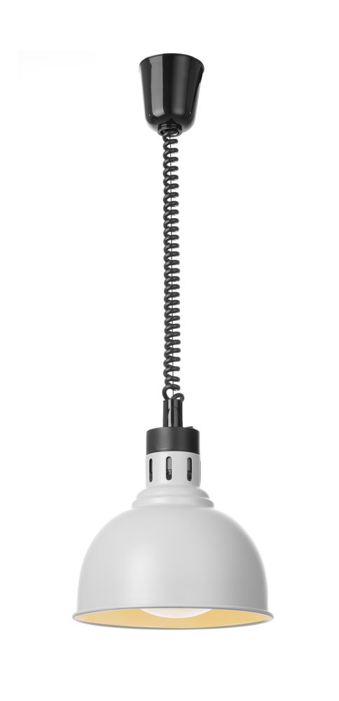 Hæve-/sænkevarmelampe, kuppelformet, HENDI, hvid, 230V/250W, ⌀250x(H)207mm