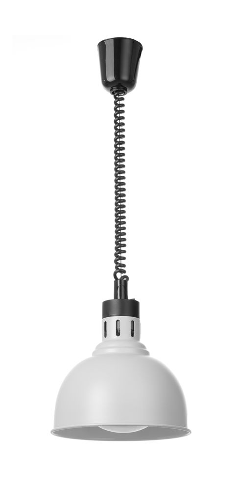 Hæve-/sænkevarmelampe, kuppelformet, HENDI, hvid, 230V/250W, ⌀250x(H)207mm