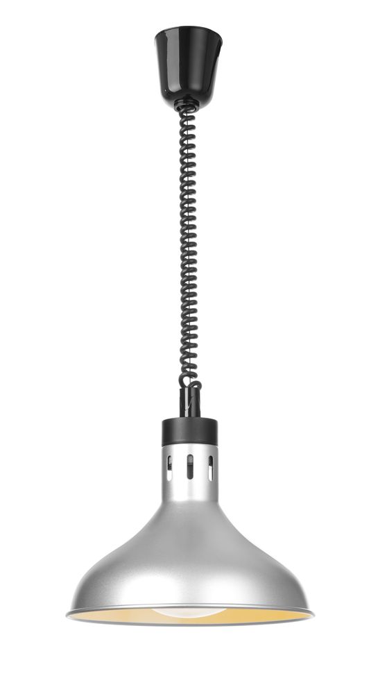 Hæve-/sænkevarmelampe, klokkeformet, HENDI, sølv, 230V/250W, ⌀295x(H)207mm