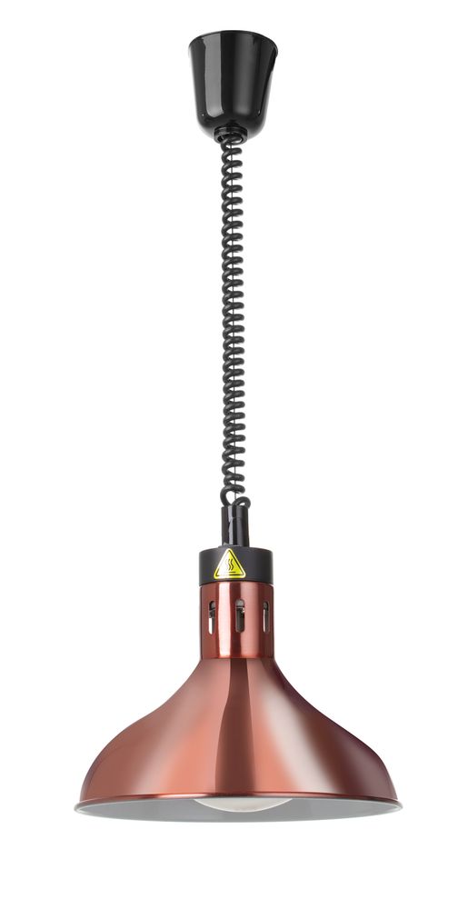 Hæve-/sænkevarmelampe, klokkeformet, HENDI, kobber, 230V/250W, ⌀295x(H)207mm