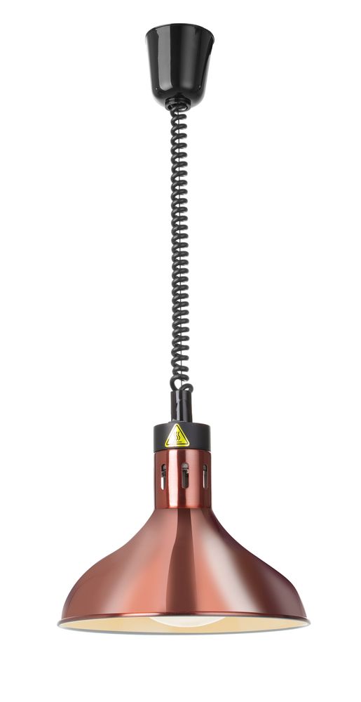 Hæve-/sænkevarmelampe, klokkeformet, HENDI, kobber, 230V/250W, ⌀295x(H)207mm