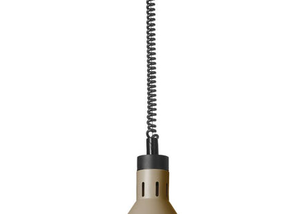 Højdejusterbar varmelampe, konisk, HENDI, beige, 230V/375W, ⌀275x(H)250mm