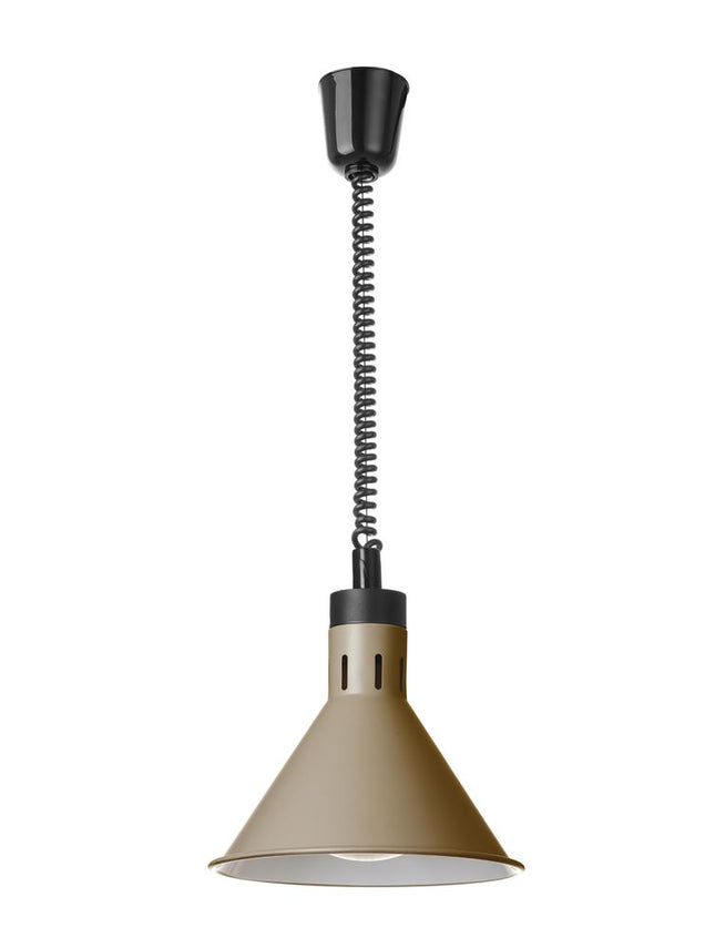 Højdejusterbar varmelampe, konisk, HENDI, beige, 230V/375W, ⌀275x(H)250mm