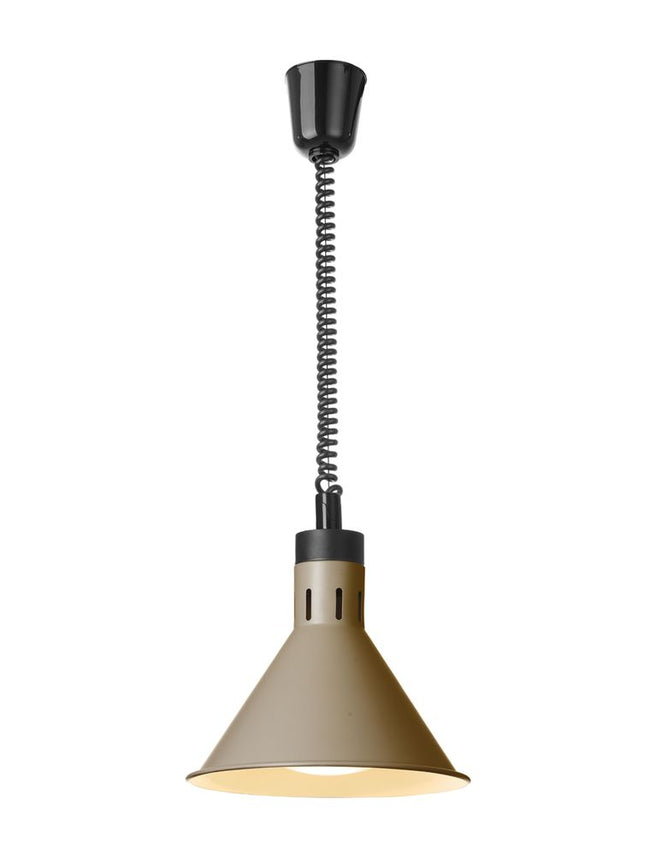 Højdejusterbar varmelampe, konisk, HENDI, beige, 230V/375W, ⌀275x(H)250mm