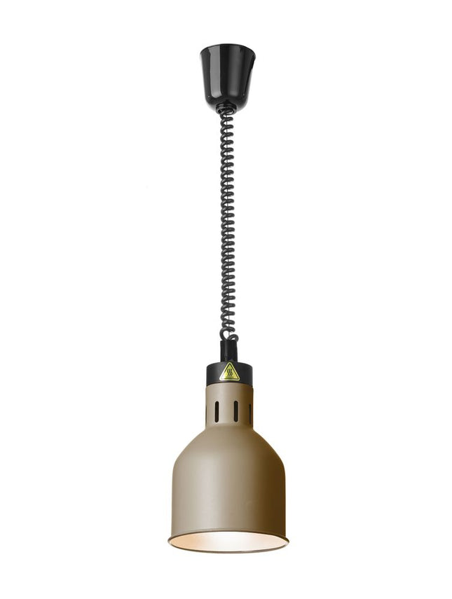 Højdejusterbar varmelampe, cylindrisk, HENDI, beige, 230V/375W, ⌀175x(H)250mm