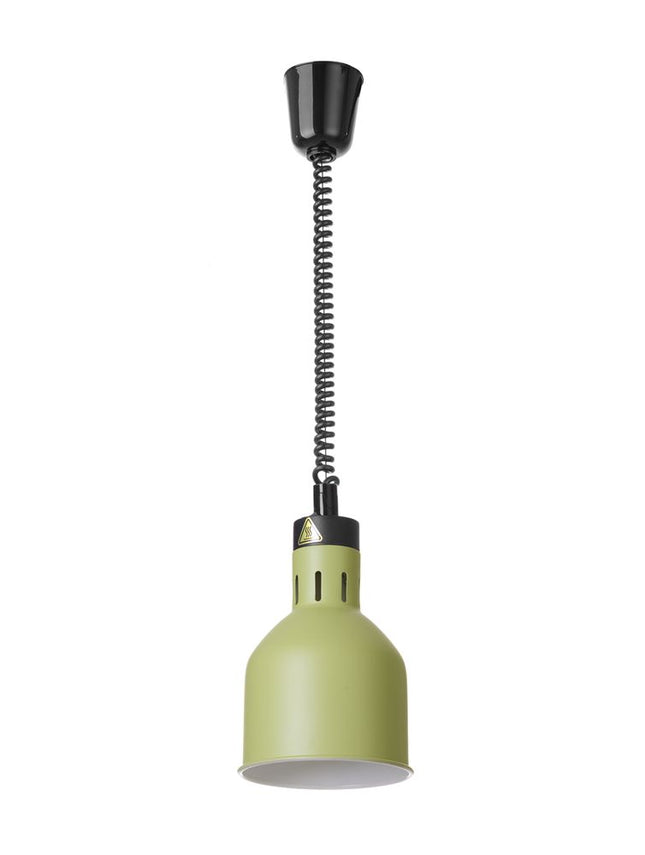 Højdejusterbar varmelampe, cylindrisk, HENDI, grøn, 230V/375W, ⌀175x(H)250mm