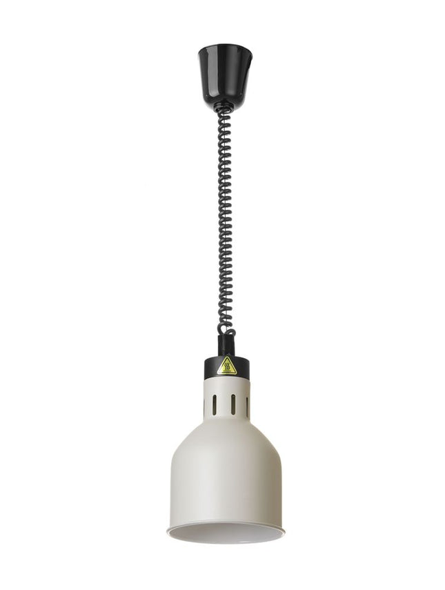 Højdejusterbar varmelampe, cylindrisk, HENDI, hvid, 230V/375W, ⌀175x(H)250mm