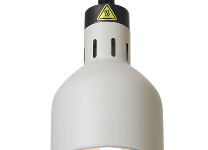 Højdejusterbar varmelampe, cylindrisk, HENDI, hvid, 230V/375W, ⌀175x(H)250mm