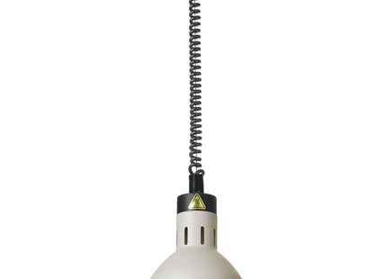 Højdejusterbar varmelampe, cylindrisk, HENDI, hvid, 230V/375W, ⌀175x(H)250mm