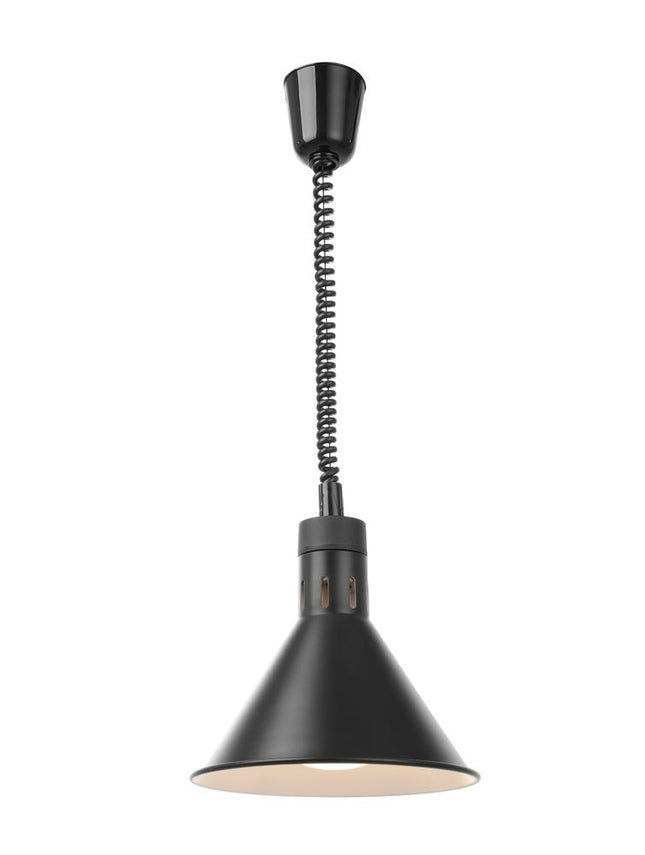 Højdejusterbar varmelampe, konisk, HENDI, sort, 230V/375W, ⌀275x(H)250mm