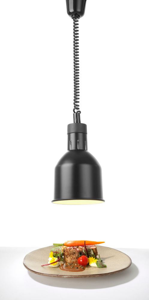 Højdejusterbar varmelampe, cylindrisk, HENDI, sort, 230V/375W, ⌀175x(H)250mm