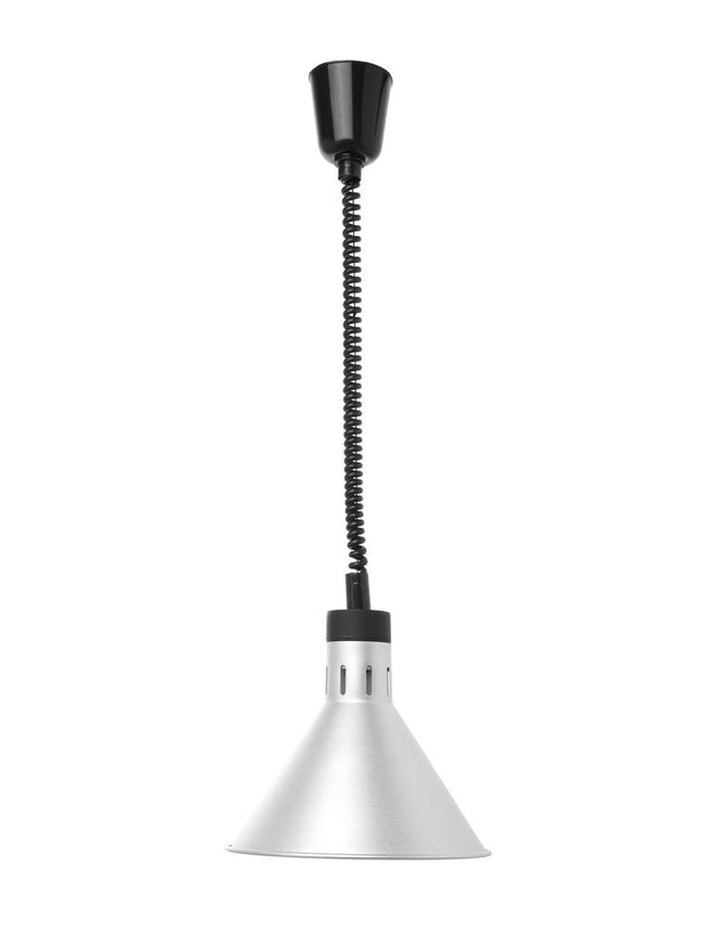 Højdejusterbar varmelampe, konisk, HENDI, sølv, 230V/375W, ⌀275x(H)250mm