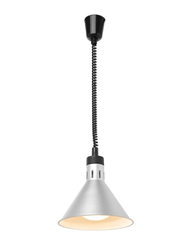Højdejusterbar varmelampe, konisk, HENDI, sølv, 230V/375W, ⌀275x(H)250mm