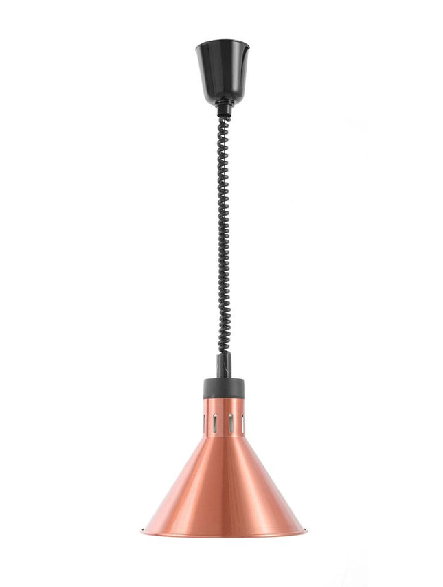 Højdejusterbar varmelampe, konisk, HENDI, kobber, 230V/375W, ⌀275x(H)250mm