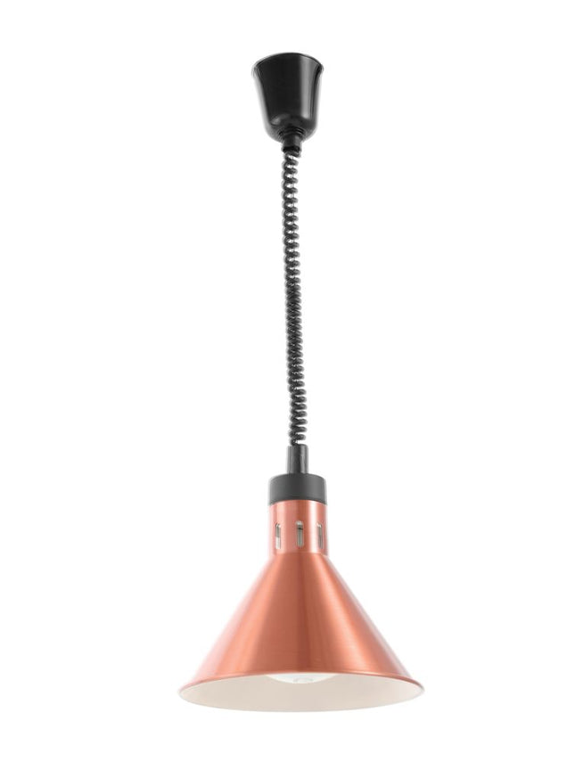 Højdejusterbar varmelampe, konisk, HENDI, kobber, 230V/375W, ⌀275x(H)250mm