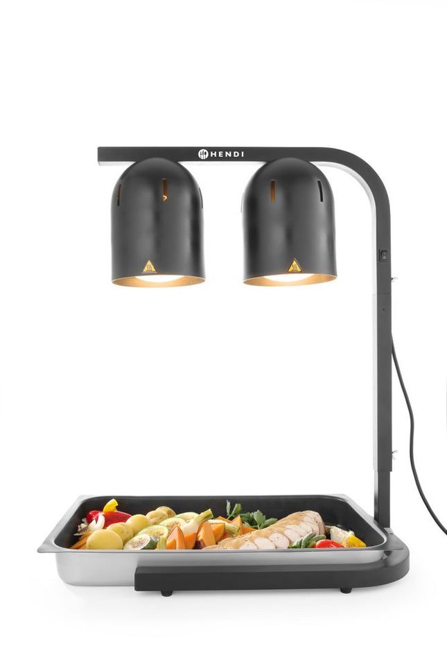 Varmeholder til mad, infrarød, HENDI, sort, 230V/500W, 453x360x(H)790mm