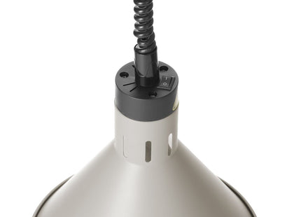 Højdejusterbar varmelampe, konisk, HENDI, hvid, 230V/375W, ⌀275x(H)250mm