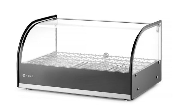 Opvarmet borddisplay, HENDI, single level, sort, 230V/800W, 554x376x(H)311mm
