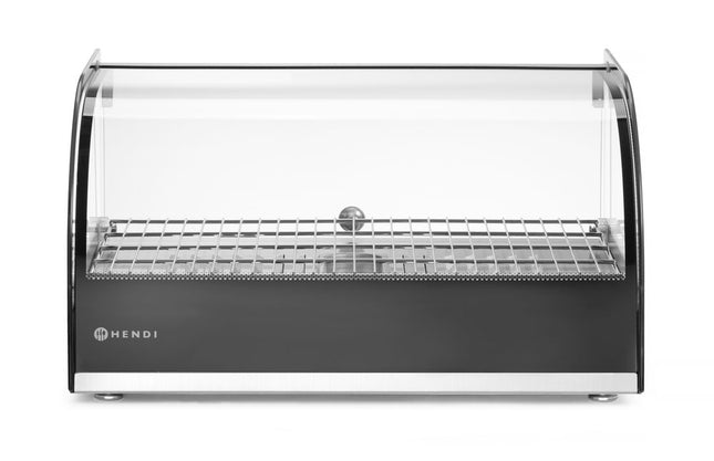 Opvarmet borddisplay, HENDI, single level, sort, 230V/800W, 554x376x(H)311mm