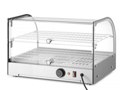 Opvarmet borddisplay i to niveauer, HENDI, dobbelt level, sort, 230V/800W, 554x376x(H)376mm