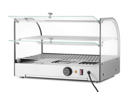 Opvarmet borddisplay i to niveauer, HENDI, dobbelt level, sort, 230V/800W, 554x376x(H)376mm