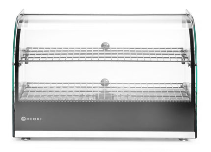 Opvarmet borddisplay i to niveauer, HENDI, dobbelt level, sort, 230V/800W, 554x376x(H)376mm